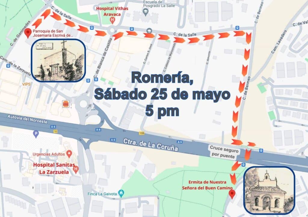 Mapa de la romería