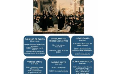 Horarios de Semana Santa 2026