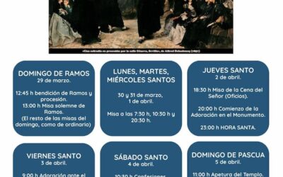 Horarios de Semana Santa 2026