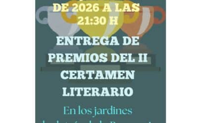 Invitación a la entrega de premios del II Certamen Literario